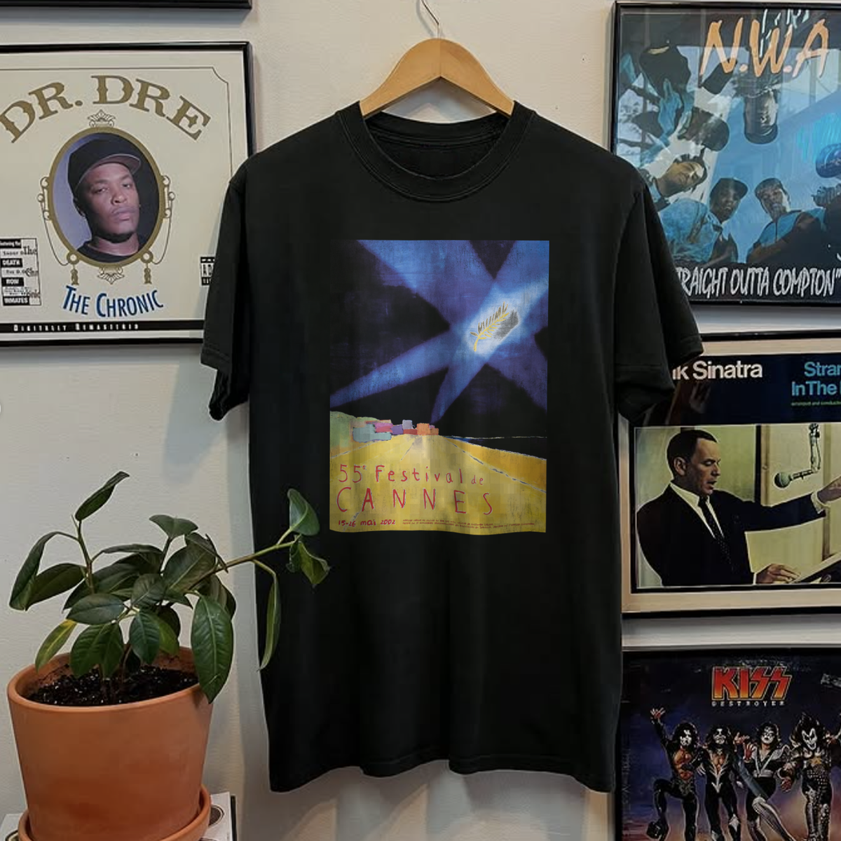 2002 Cannes Film Festival Washed Black Tee