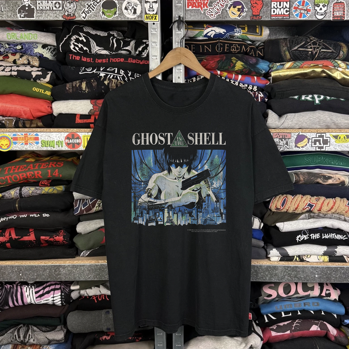 1995 Ghost In The Shell Washed Black Tee
