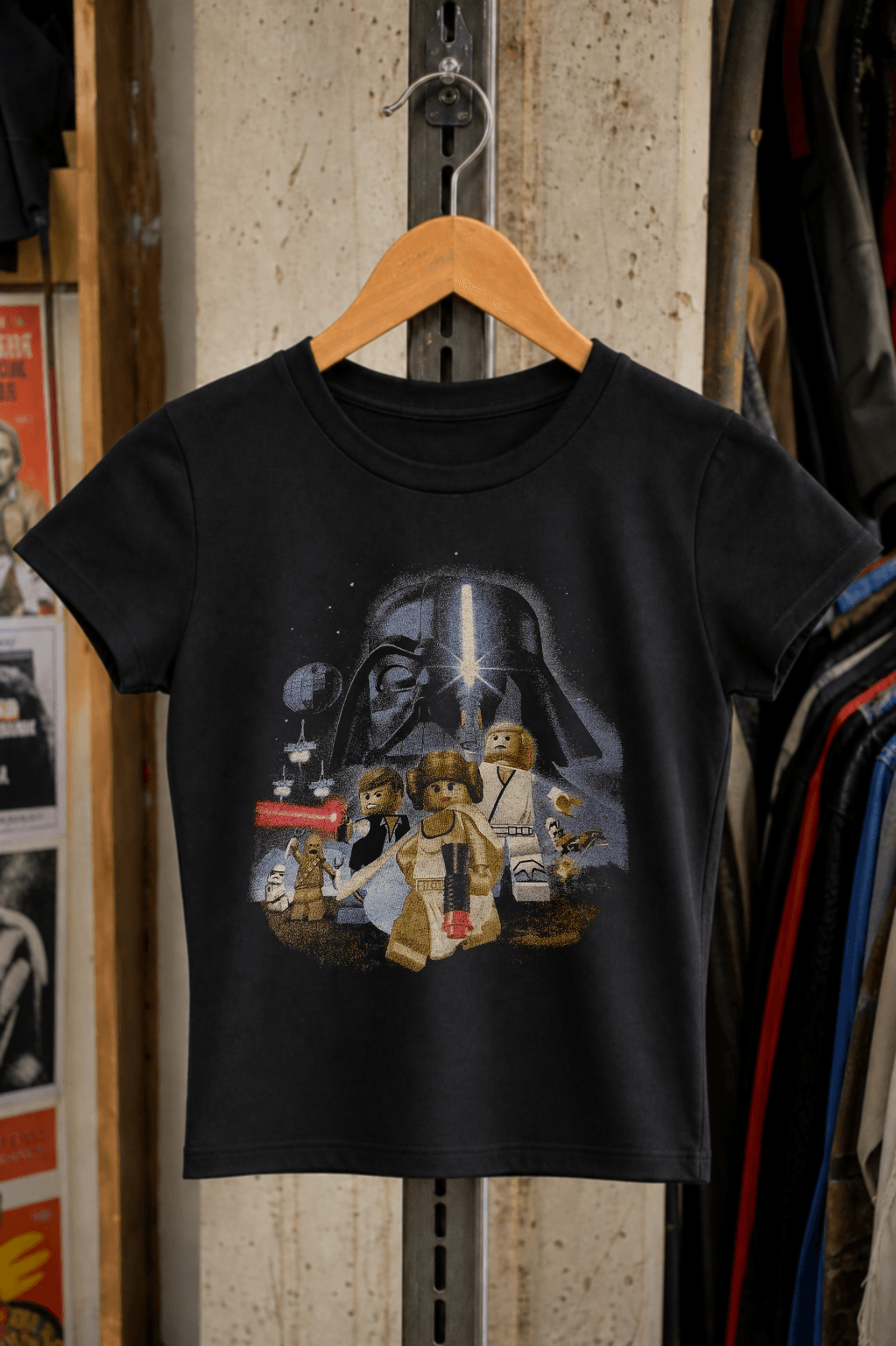 Lego Stars Wars Darth Vader Womens Black Tee