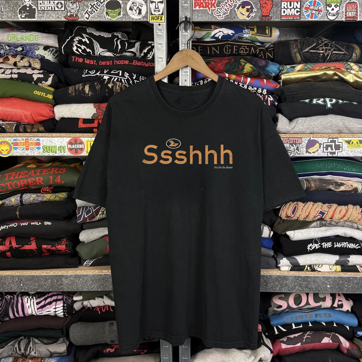 1995 Björk It's Oh So Quiet Ssshhh Washed Black Tee
