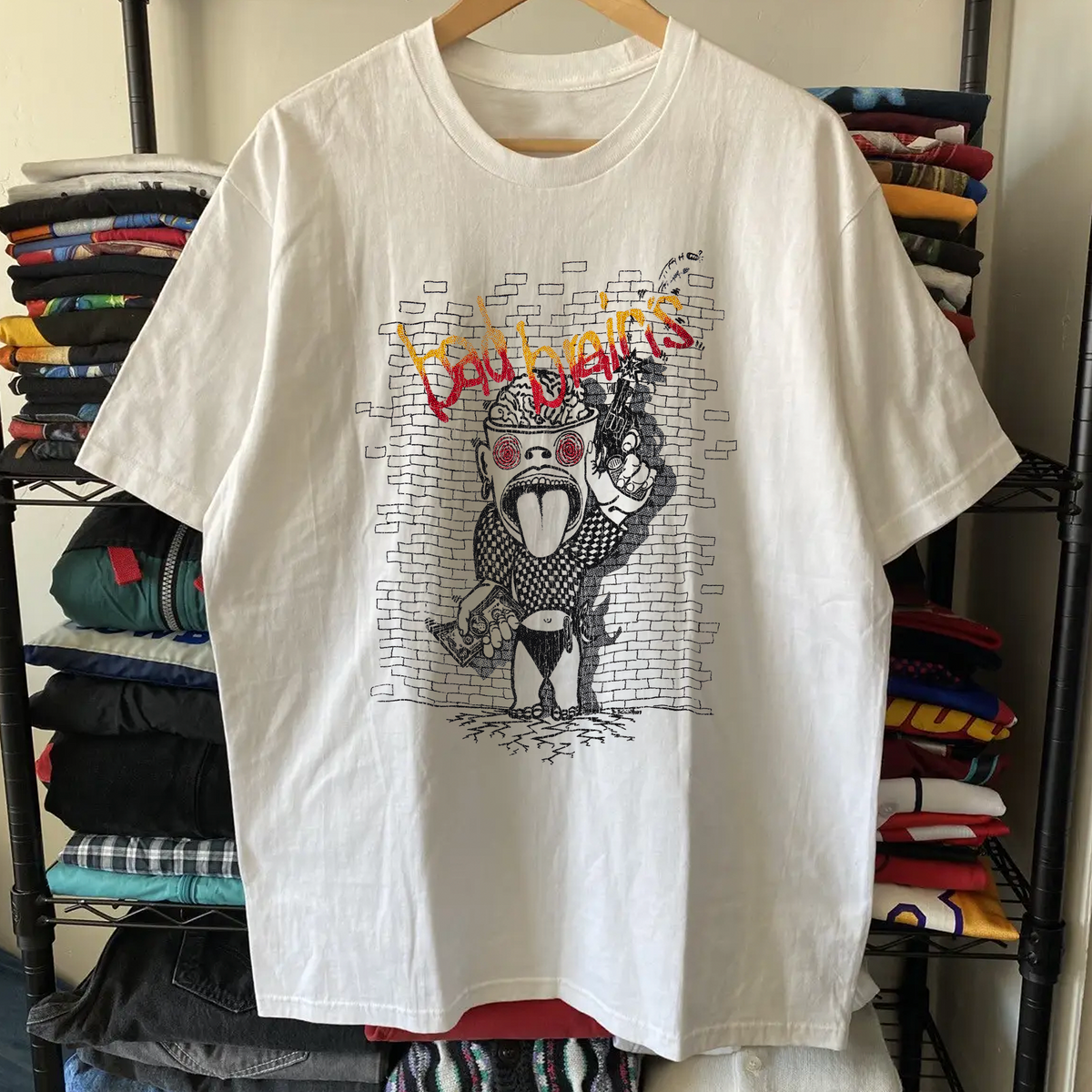 Rare Bad Brains Washed White Tee