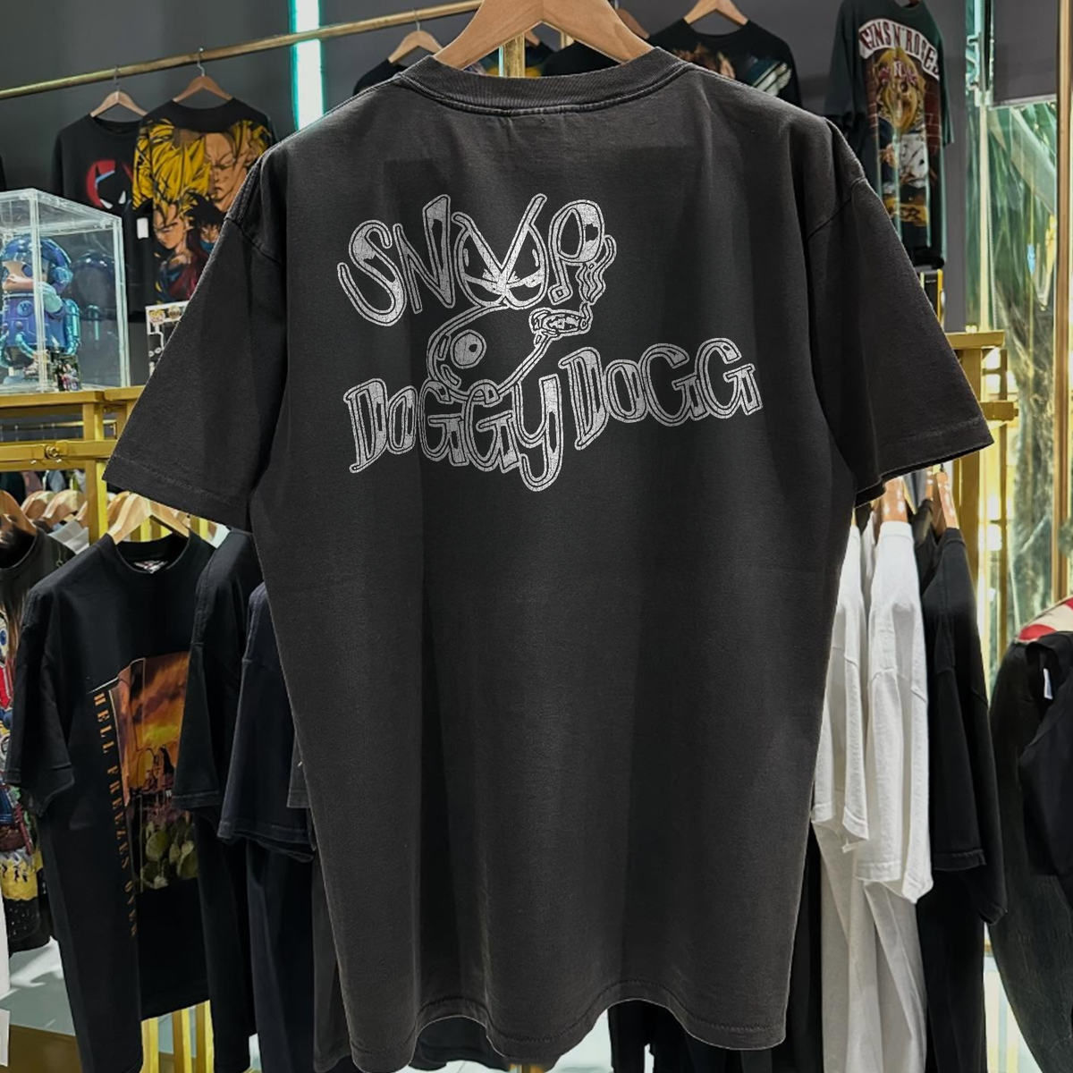 90s Snoopdog 'Murder Was The Case' Rare Washed Black T-Shirt