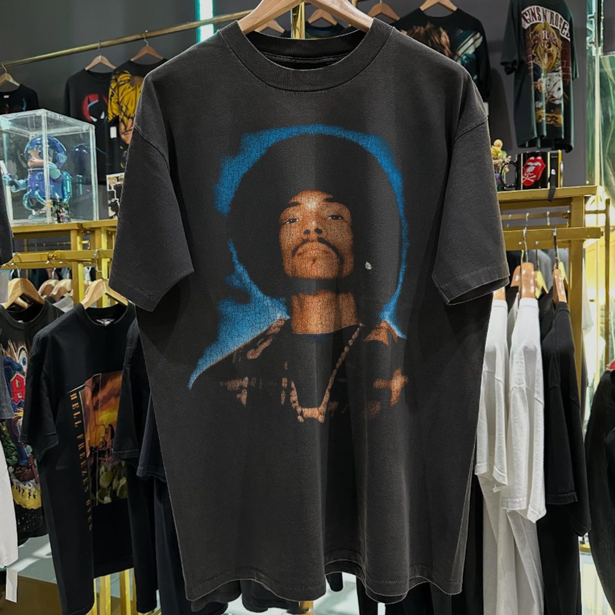 90s Snoopdog 'Murder Was The Case' Rare Washed Black T-Shirt