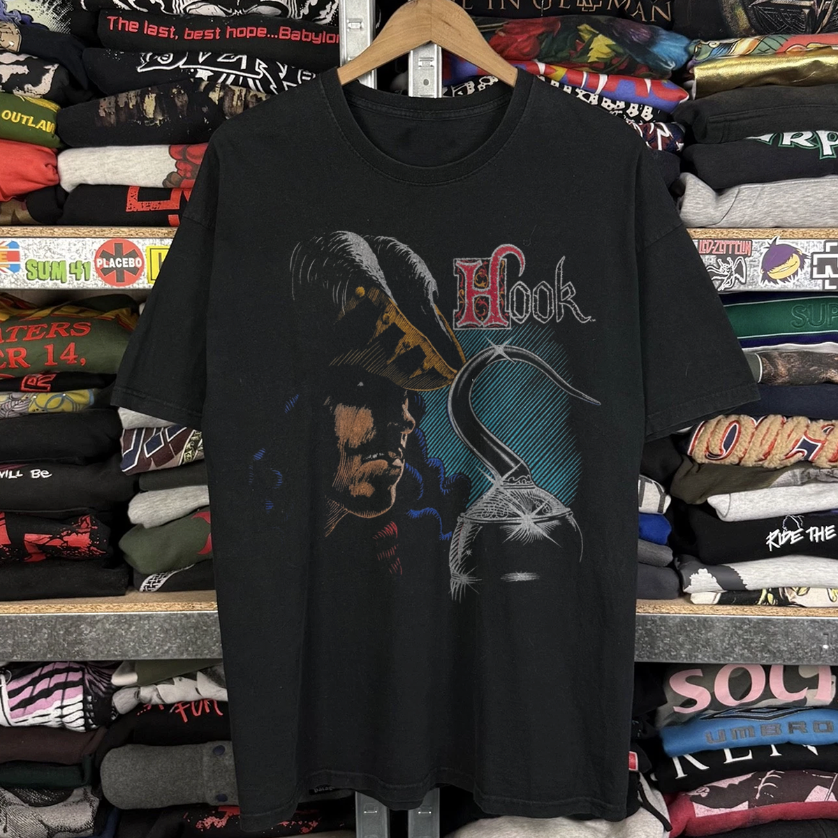 90s Hook Washed Black Tee