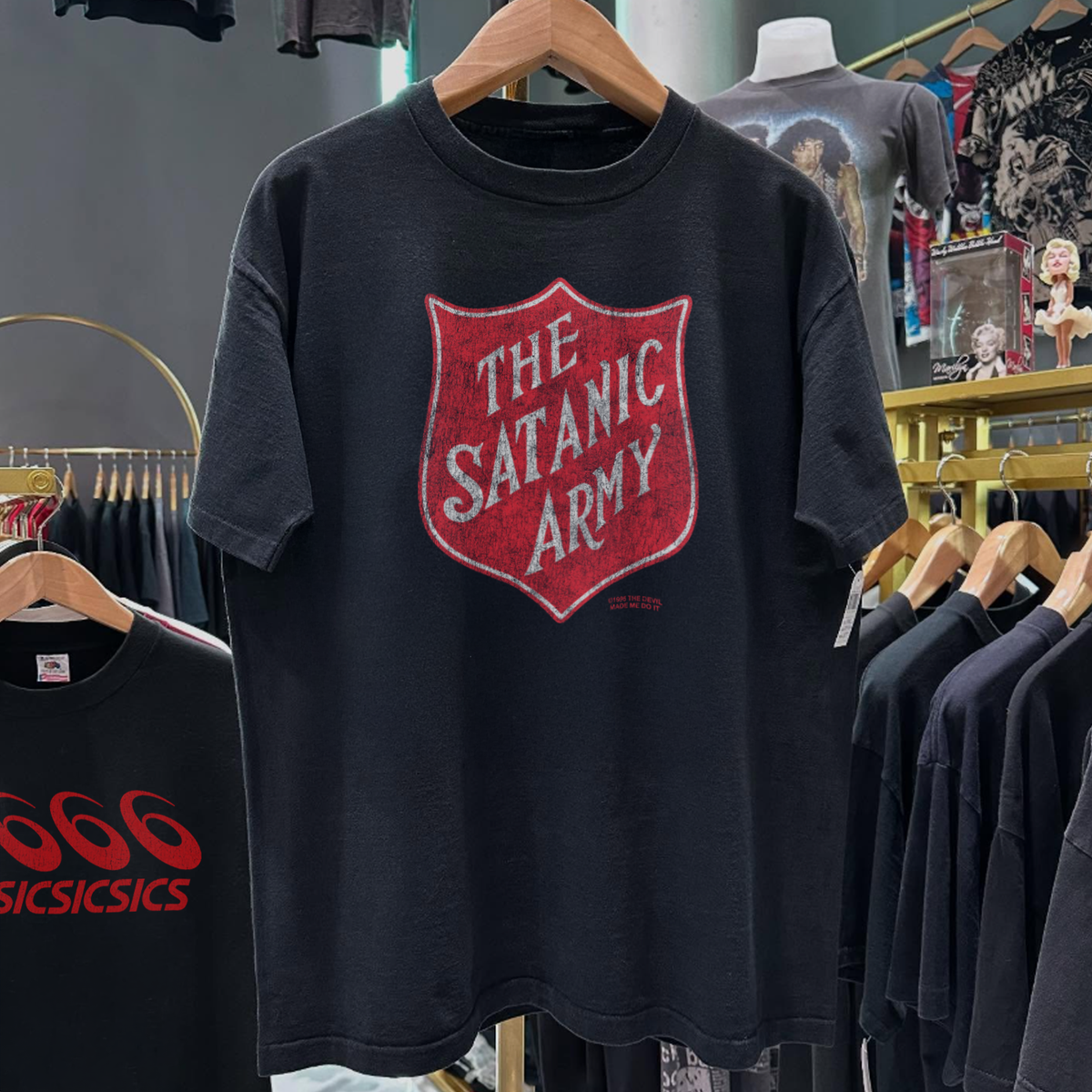 1995 Satanic Army Mar1Lyn Manson Washed Black Tee