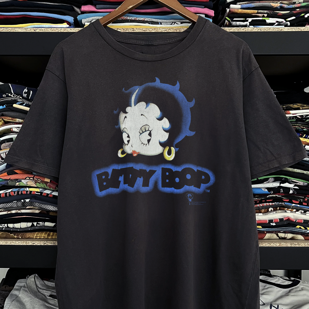 1997 Betty Boop Washed Black Tee
