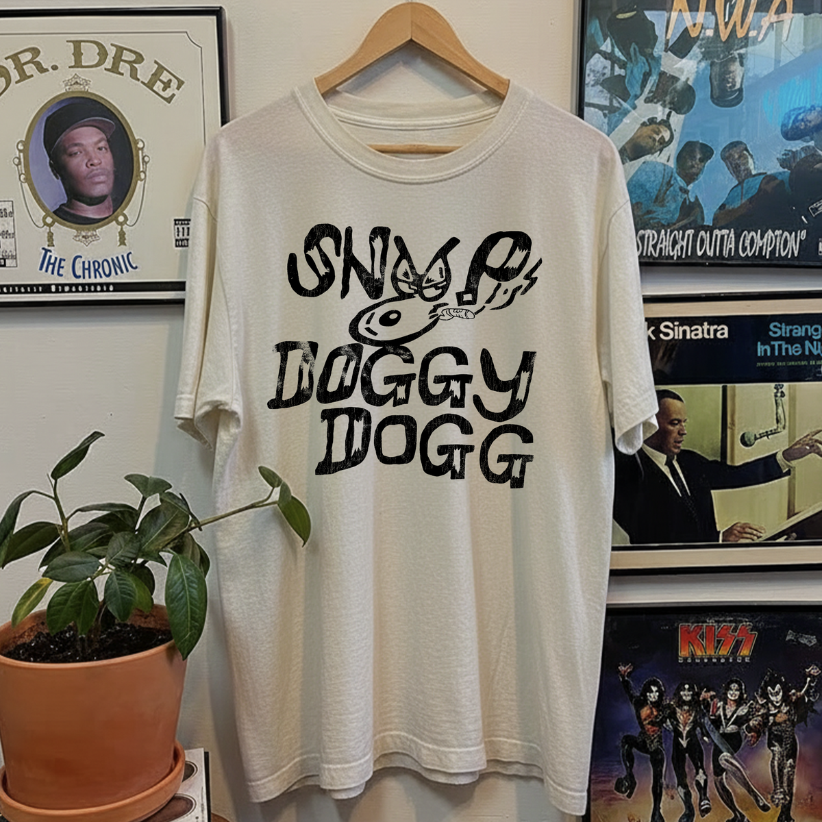 90s Snoop Dogg What's My Name Washed White Tee