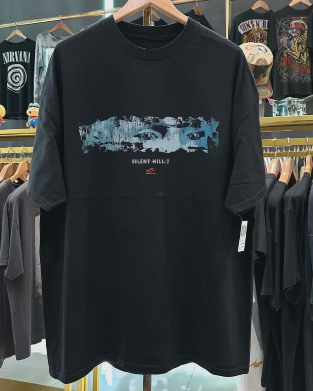 Silent Hill 2 Rare Vintage Washed Black T-Shirt product video [GB-DPA:b575fd5bcf08]