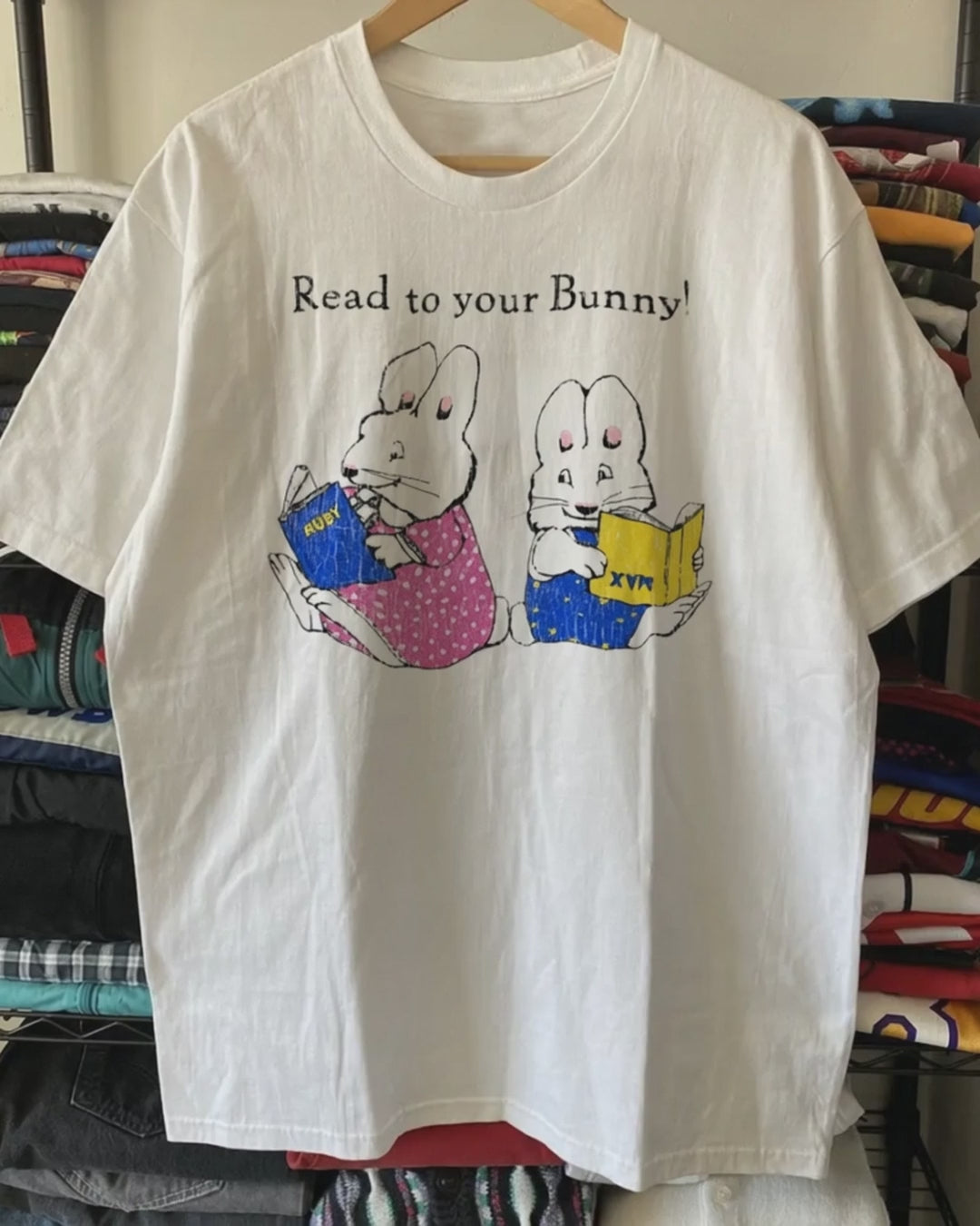 Rare Max And Ruby Reading Washed White Tee product video [GB-DPA:87ca029fda9c]