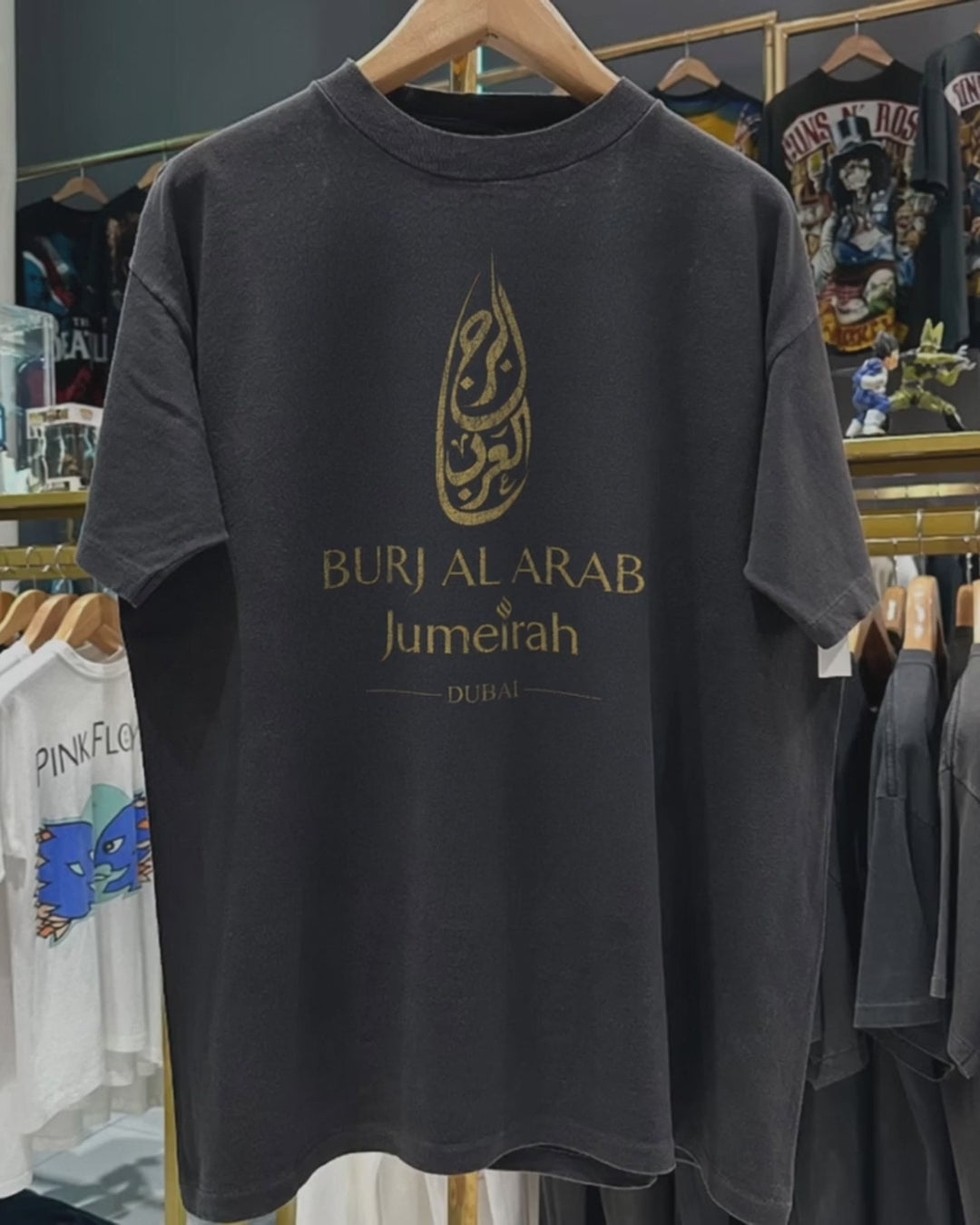1999 Burj Al Arab Hotel Dubai Rare Washed Black T-Shirt product video [GB-DPA:3c20fd7aa0b9]