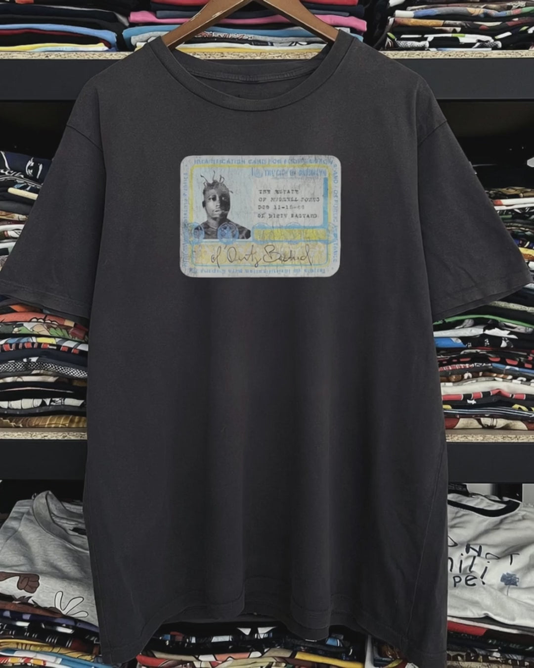 Rare Ol Dirty Bastard Washed Black Tee product video [GB-DPA:9ea5d005369c]