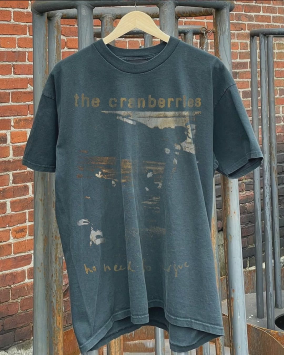 The Cranberries - No Need To Argue 1995 World Tour - Black Washed T -Shirt product video [GB-DPA:0e6e3e4b85d5]