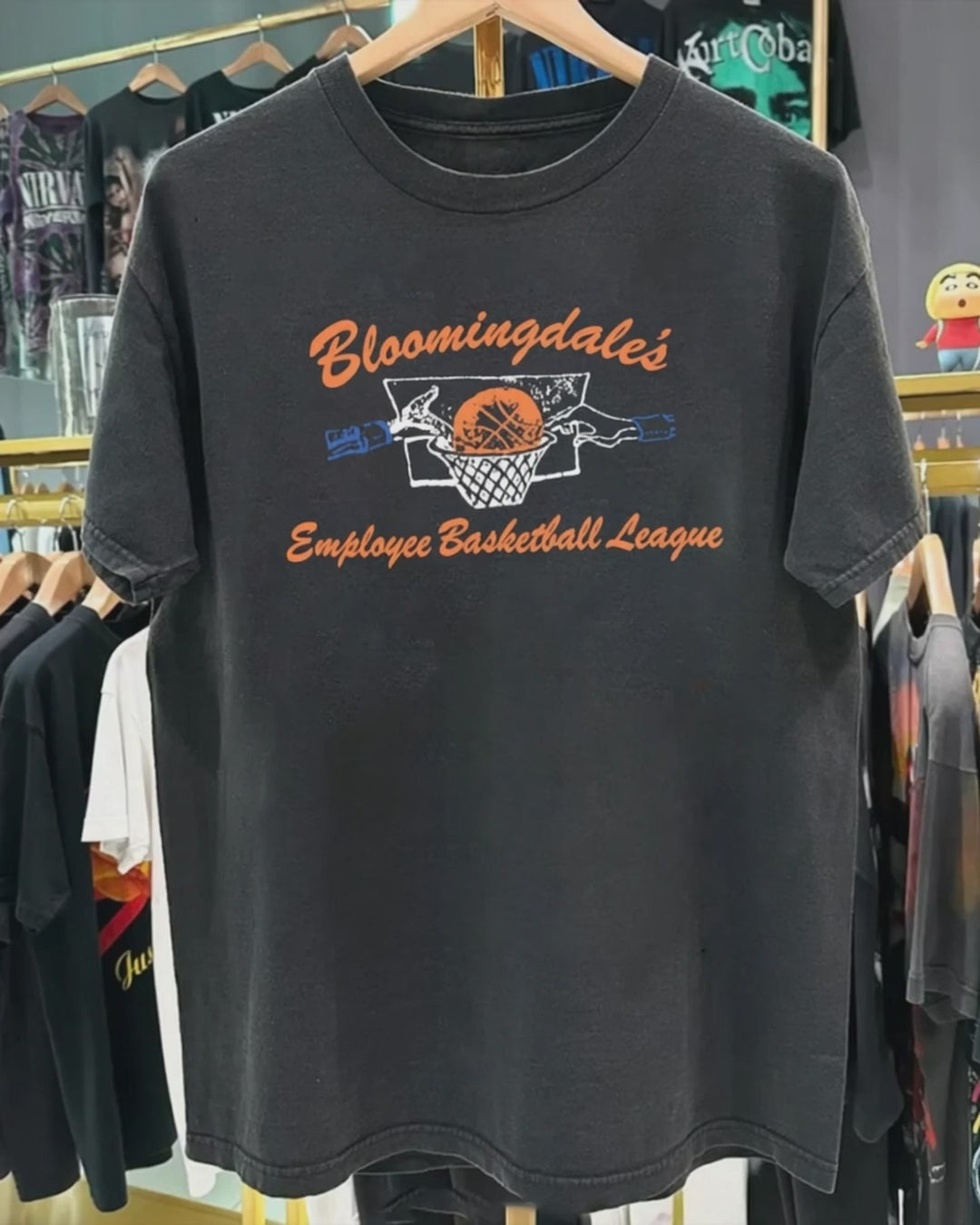 Bloomingdale's Basketball Washed Black T-Shirt product video [GB-DPA:6de3911e75d6]
