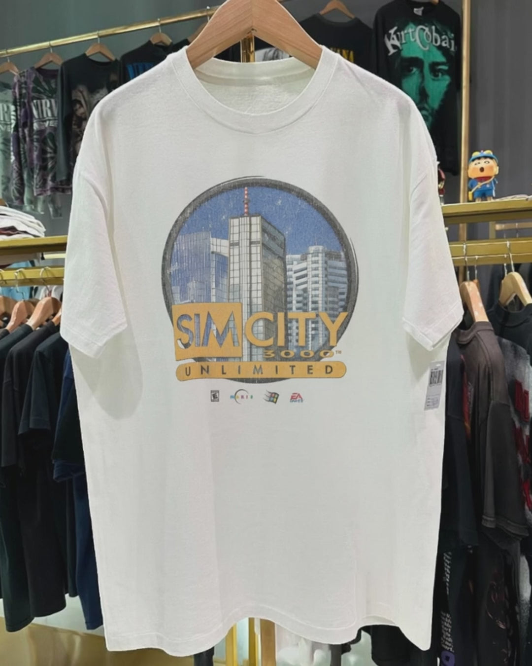99 Simcity 3000 Unlimited Promo Vintage Washed White T-Shirt product video [GB-DPA:c21be5d75a6c]