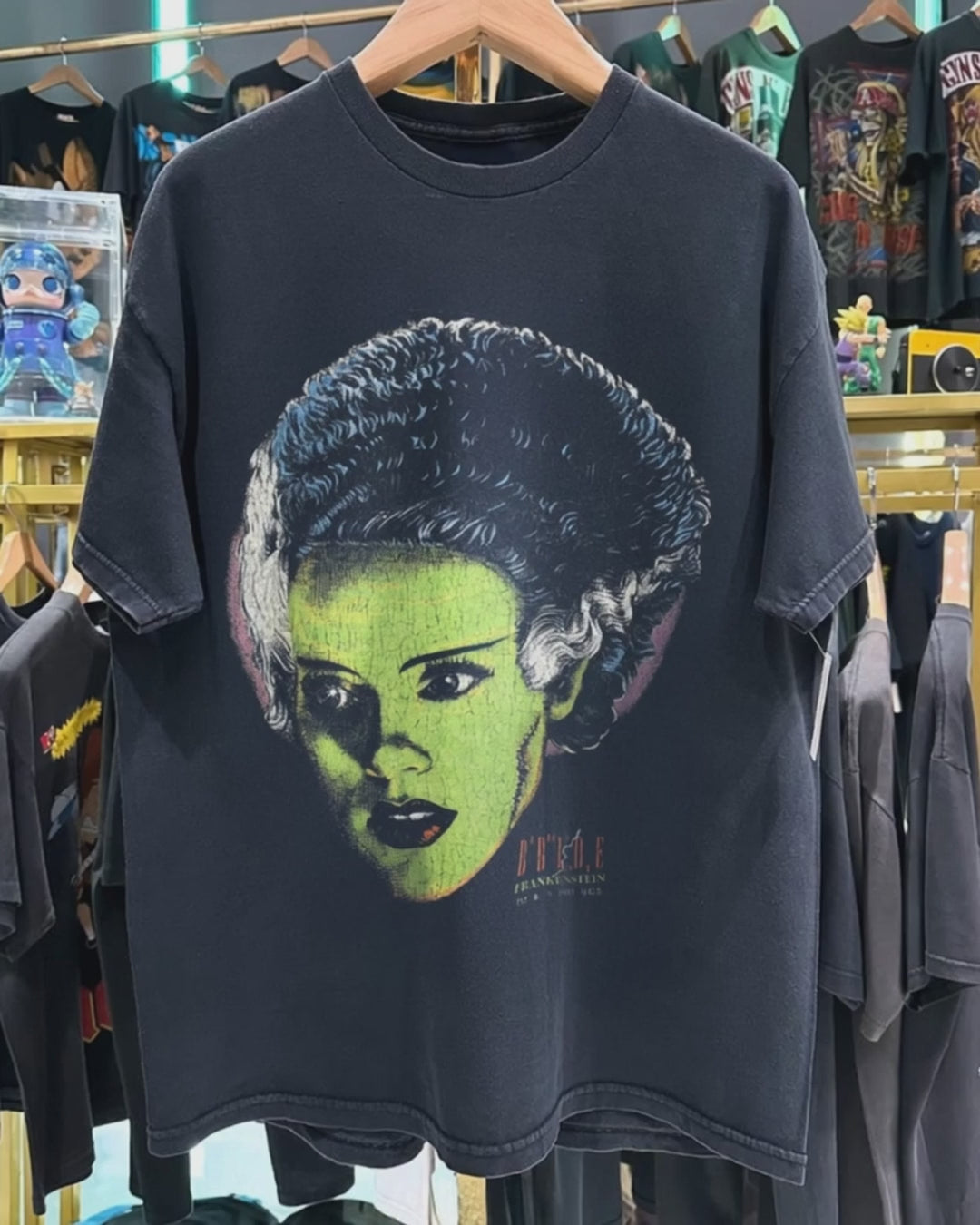 1991 The Bride 0F Frankenstein Rare Washed Black T-Shirt product video [GB-DPA:c6f1c23bb455]