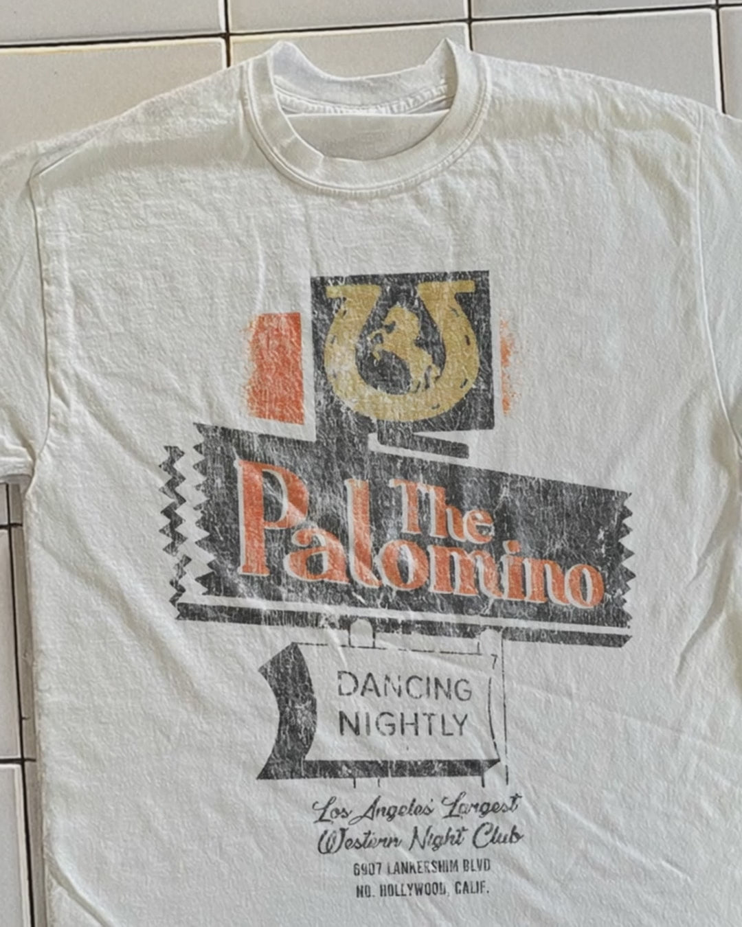 90s The Palomino Hollywood Rare Washed White T-Shirt product video [GB-DPA:25a7c83fb9ae]