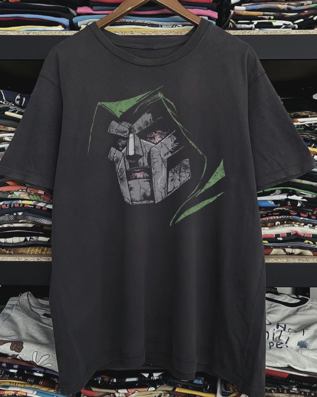 Rare Dr Doom Washed Black Tee product video [GB-DPA:13aceed4ce52]