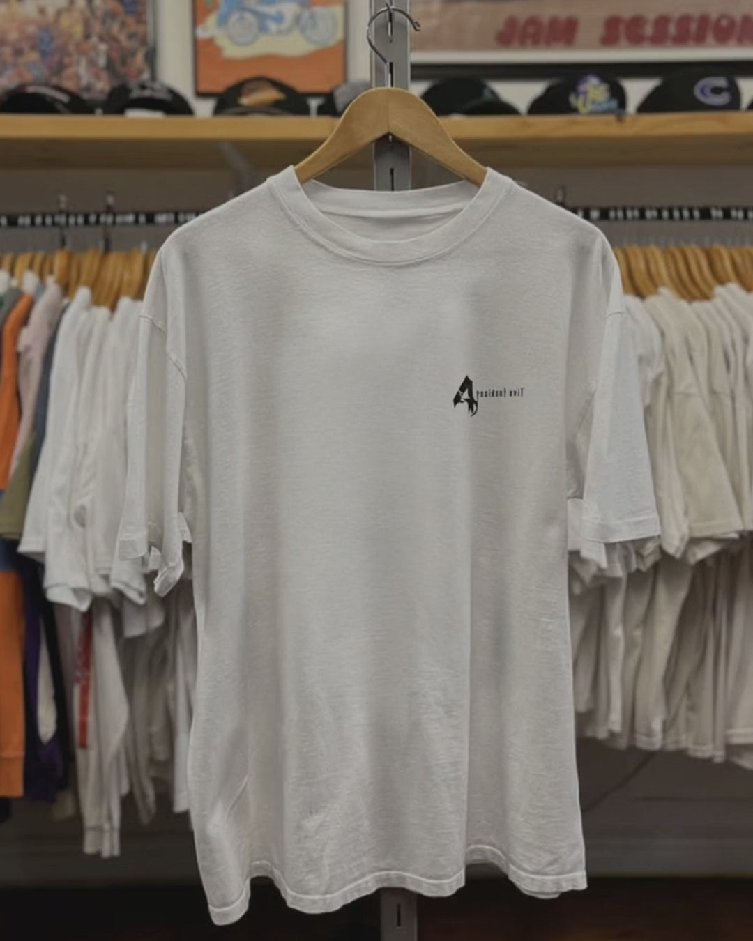 Rare Resident Evil 4 Washed White Tee product video [GB-DPA:5823bf4842b2]