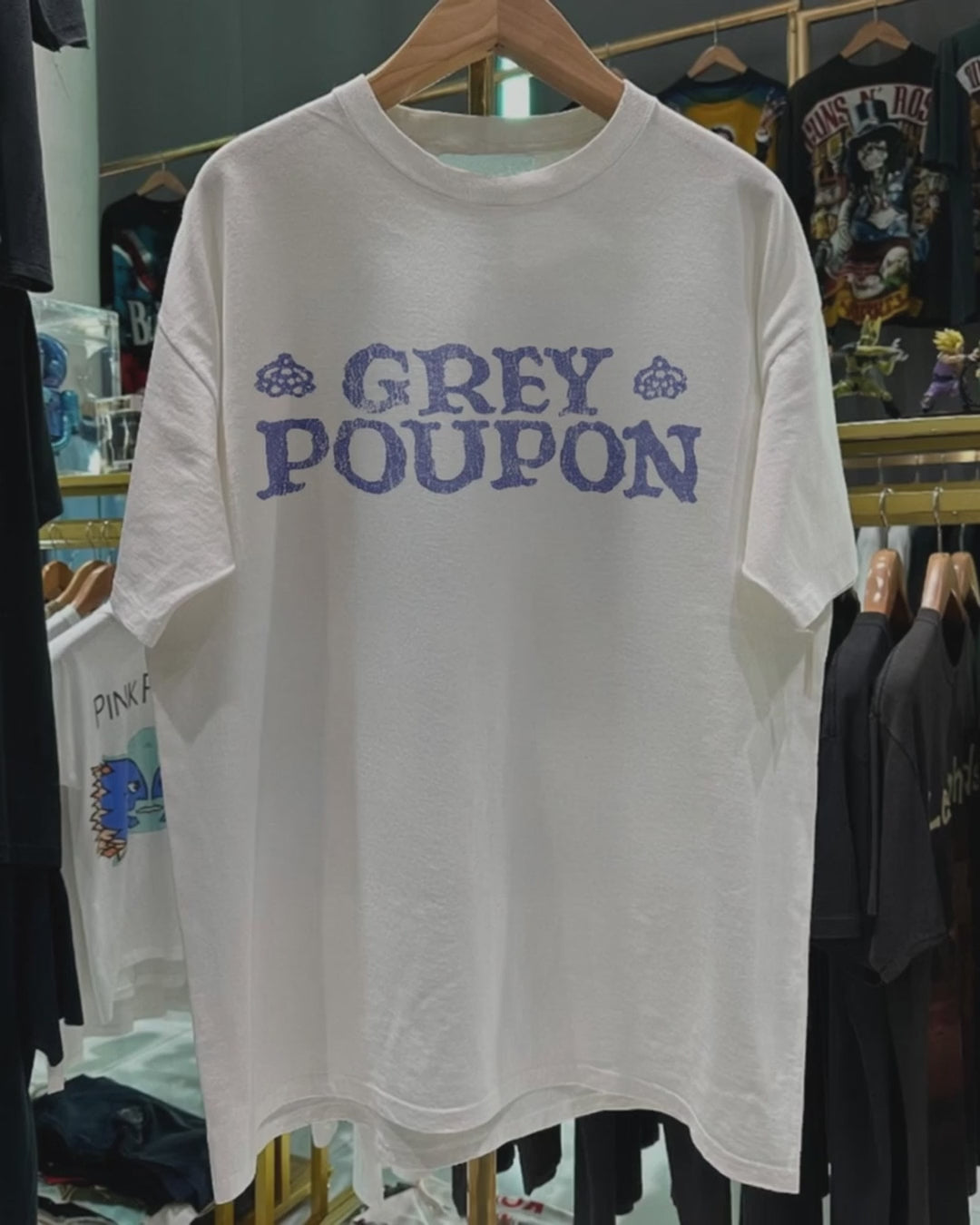 90s Grey Poupon Mustard Promo Rare Washed White T-Shirt product video [GB-DPA:bedea0398279]