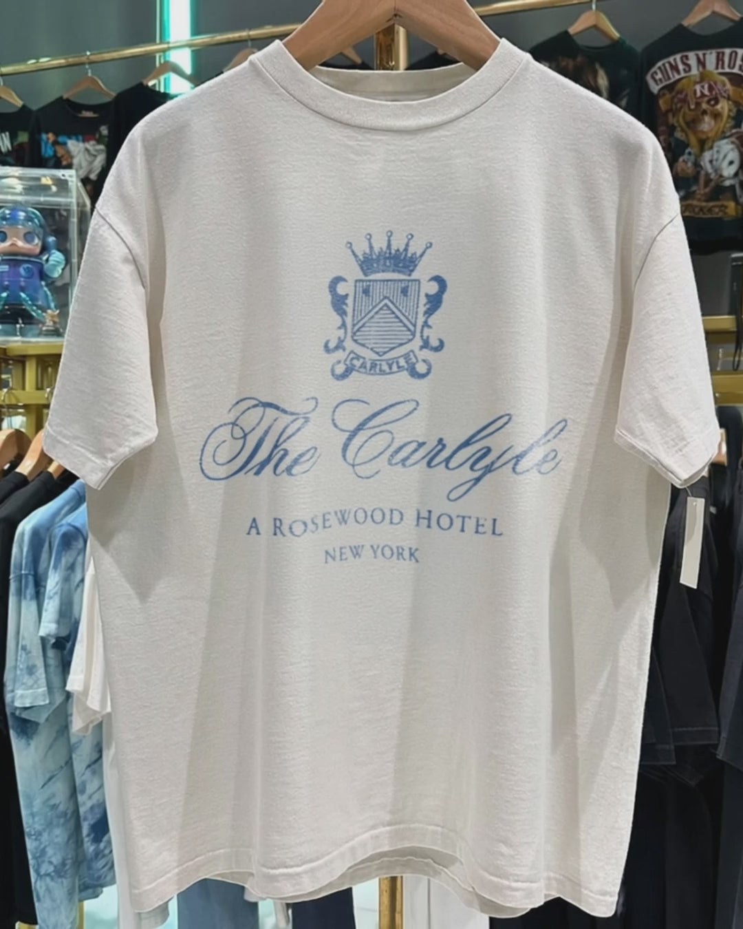 90s The Carlyle New York Rare Washed White T-Shirt product video [GB-DPA:f55c30a79da4]