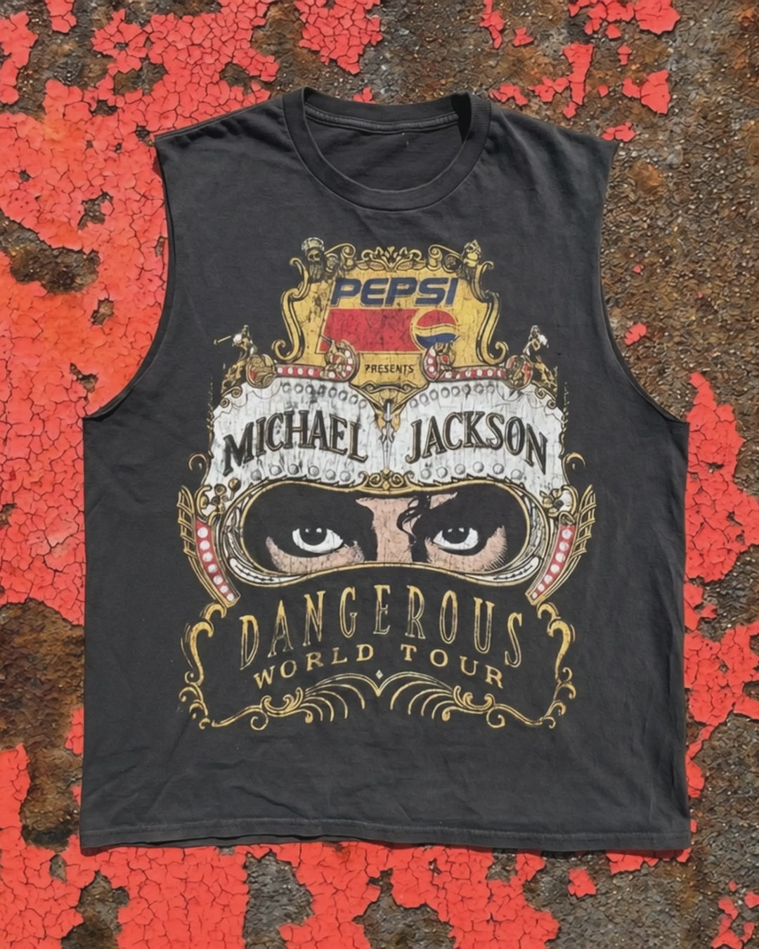 Michael Jackson's Dangerous 90's - Vintage Cut-Off Black T-Shirt product video [GB-DPA:a476c5457561]