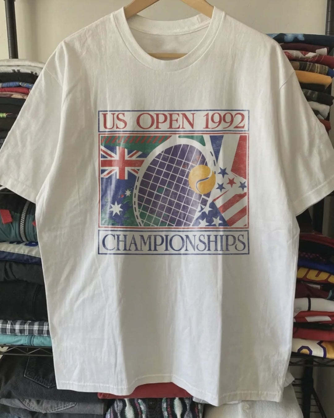 Official US Open 92 Washed White Tee product video [GB-DPA:cef97bb616da]