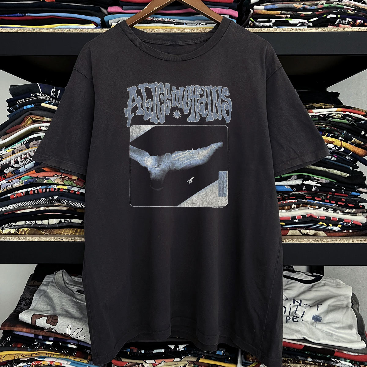 1992 Alice In Chains Broken Foot Xray Washed Black Tee