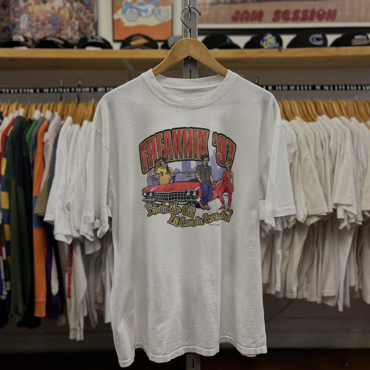 1997 Freaknik Washed White Tee
